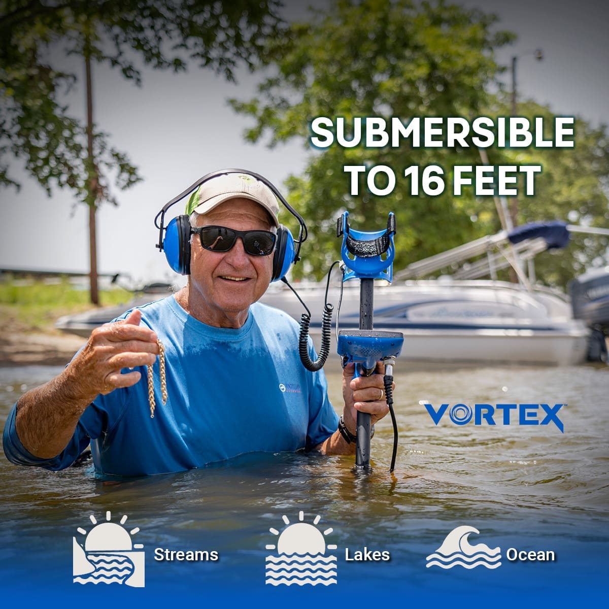 Kırıkkale Garrett Vortex VX7 Dedektör - Multi-Salt ayarı, tuzlu kum ve değişken sahil zemininde daha kararlı arama için değerlendirilir.